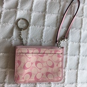Coach Pink Signature C Wristlet